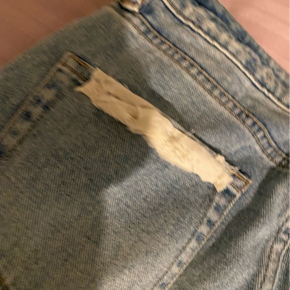 Original modded Scripture Jesus PACSUN Mom light Denim distressed Jeans 27w 23L - Picture 8 of 15